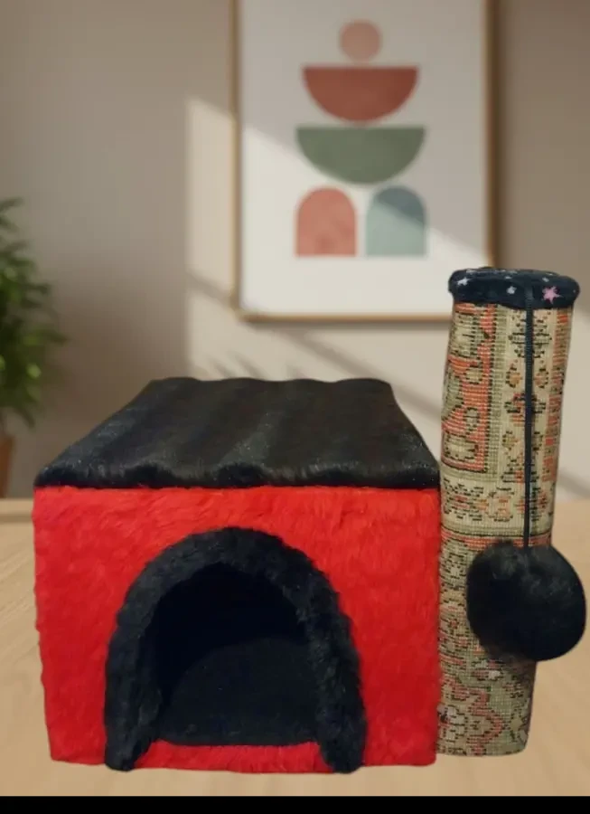 Новорічний розпродаж доміків з кігтеточкою для котів 8