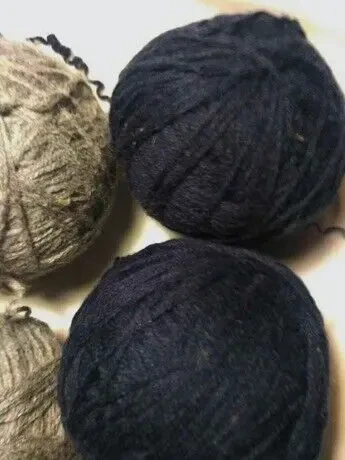 Детям теплая мягкая пряжа с шерстью серый синий цвет 8