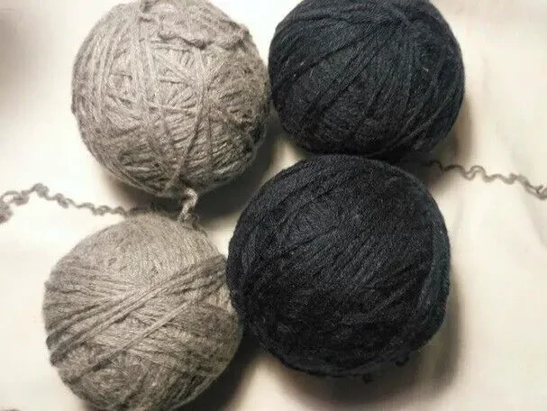 Детям теплая мягкая пряжа с шерстью серый синий цвет 7