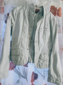 Бежевый светлый жакет куртка коттон иксс с 10 ж. и девочке подростку