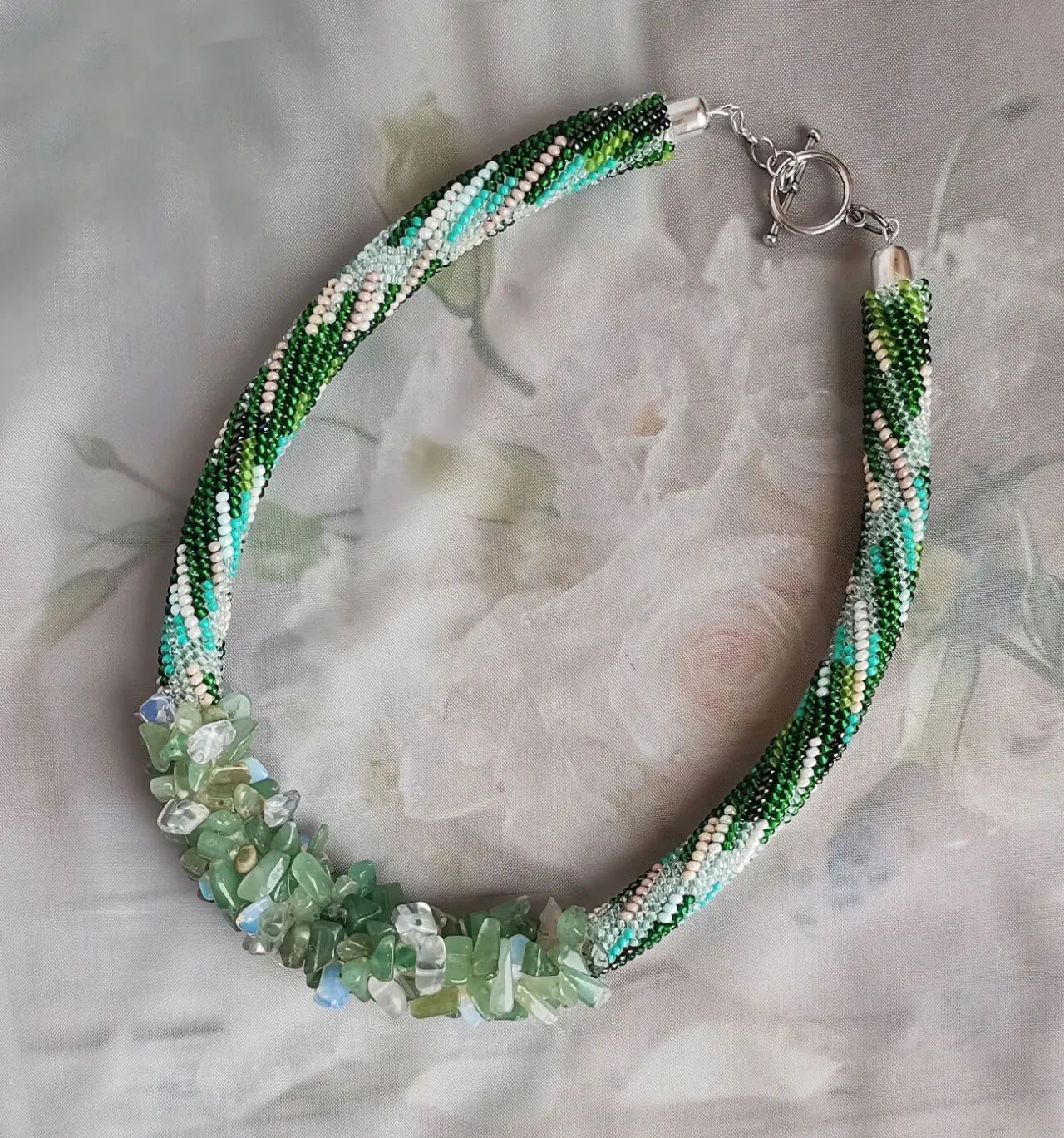 Прикраса із бісеру кольє-джгут Мавка 7