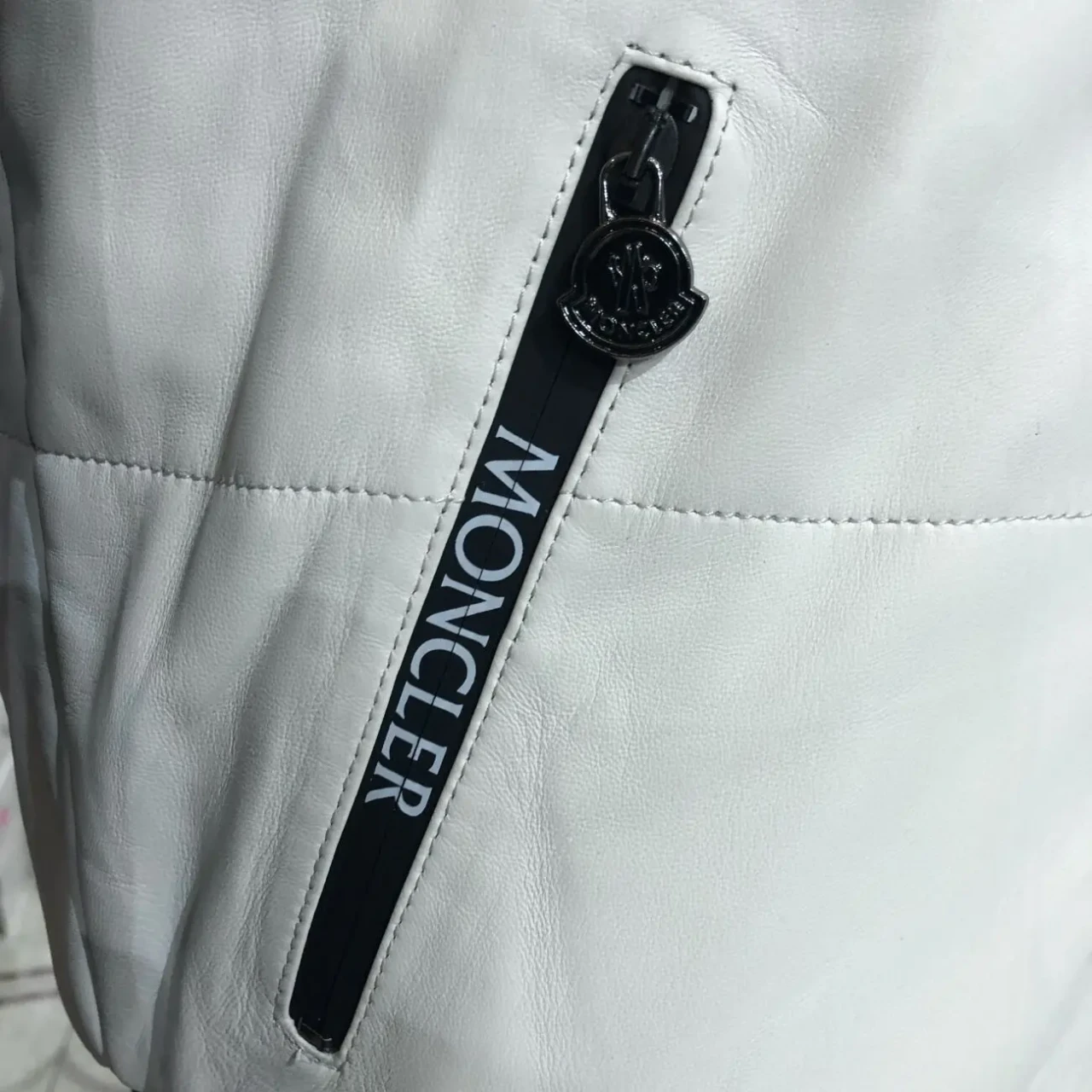 Пуховик комбінований шкіряний,капюшон зйомний 8