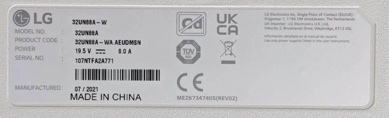 кріплення для монітора MAZ652233 для LG 32UN88A 6