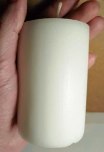 Свечка парафиновая белая большая, запаска для лампадки