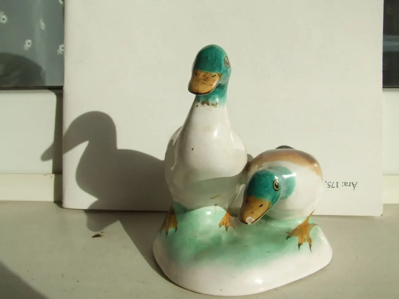 Фарфор пара гусок роз.12х11 см. Венгрия 1950 рр. ручна розпис. 5