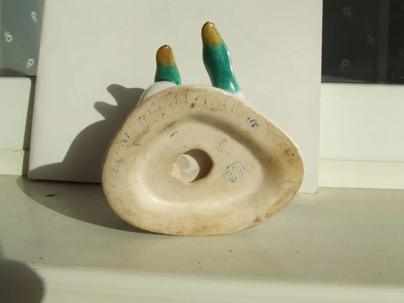 Фарфор пара гусок роз.12х11 см. Венгрия 1950 рр. ручна розпис. 6