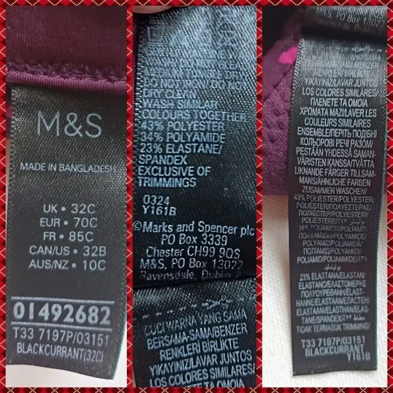 Marks Spencer EUR 70C Бюстгальтер бесшовный без косточки фуксия в прин 10