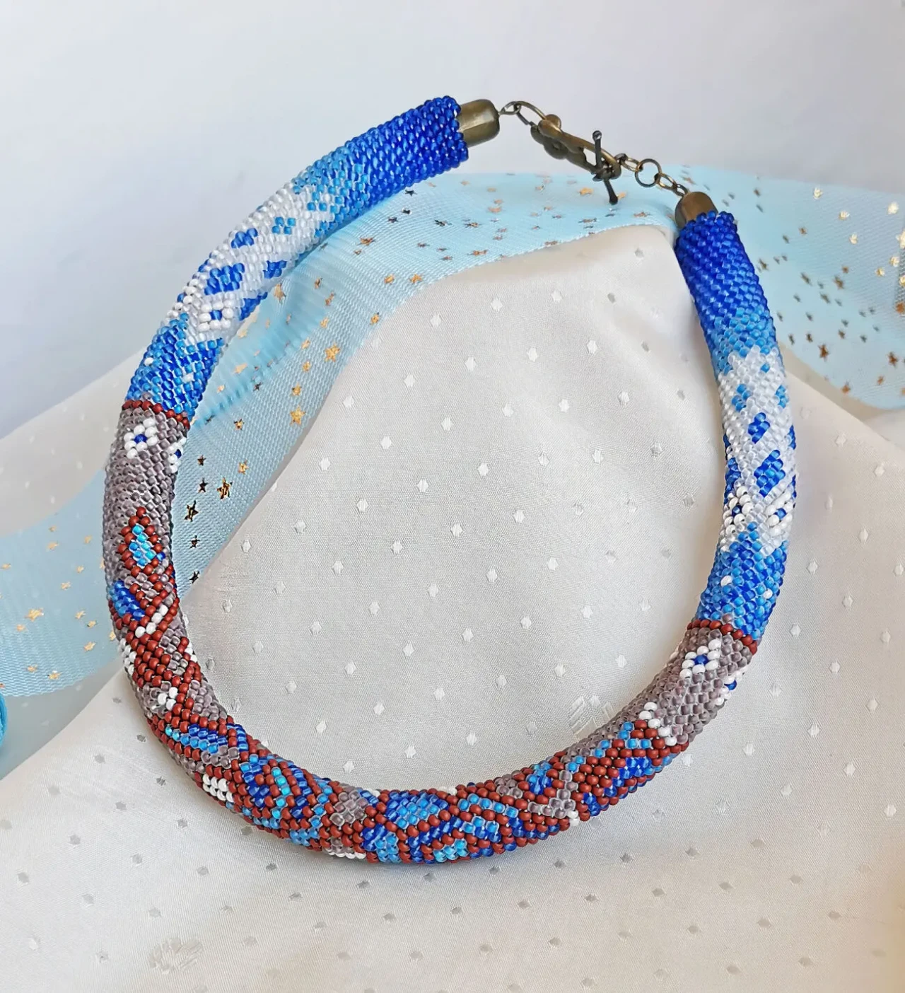 Прикраса із бісеру кольє-джгут Очарування 5