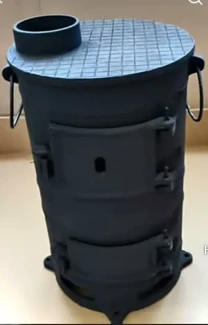 Буржуйка чугунная с варочной поверхностью