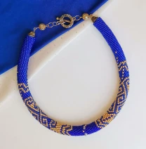 Прикраса із бісеру кольє-джгут Восторг