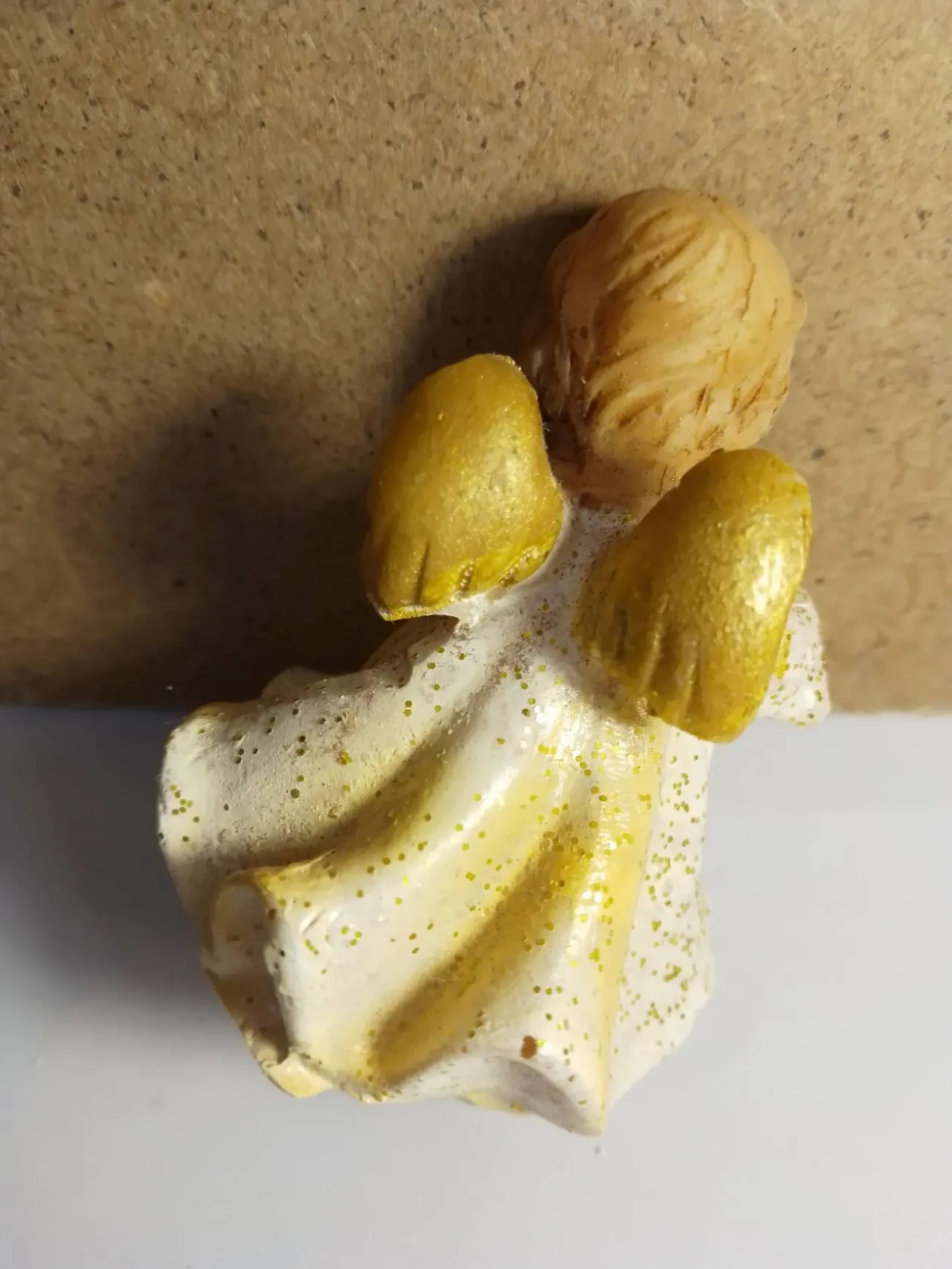 Статуэтка фигурка на рождество ангел ребенок со свечкой и салфетка 4