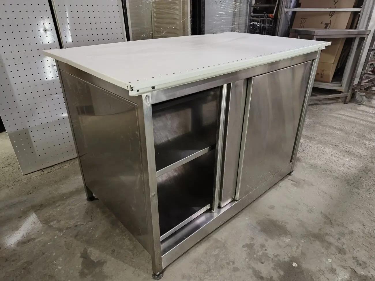 Стіл тумба із нержавійки, нержавіючий стіл, тумба із нержавійки 2