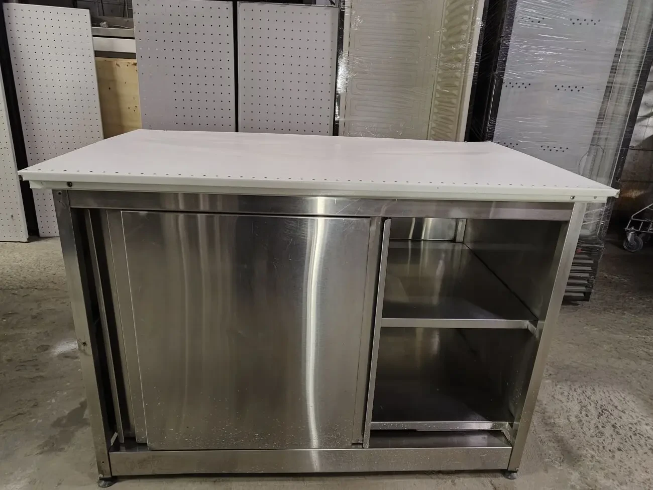 Стіл тумба із нержавійки, нержавіючий стіл, тумба із нержавійки