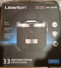 Мультиварка Liberton LMC-5933N нова, 5л, 33 прог, 900Вт, з рецептами