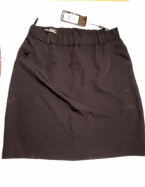 Юбка м 12 42 черная летня, трапеция, молния, карманы, деловая, Hladysh