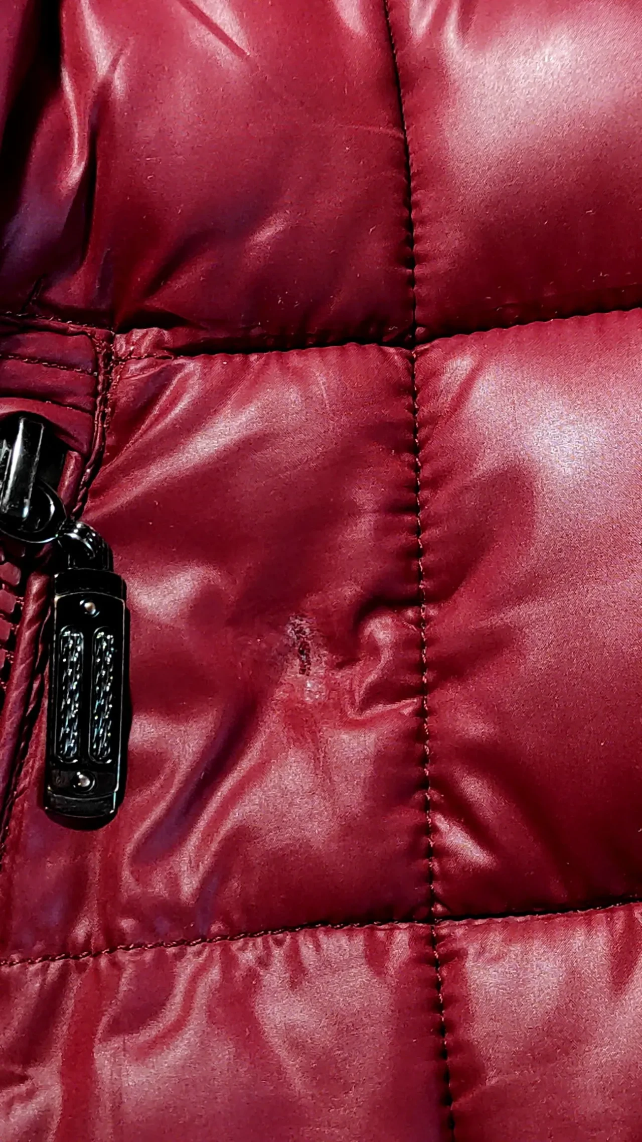 Пуховик жіночий стьобаний відстібна опушка з натурального хутра 2