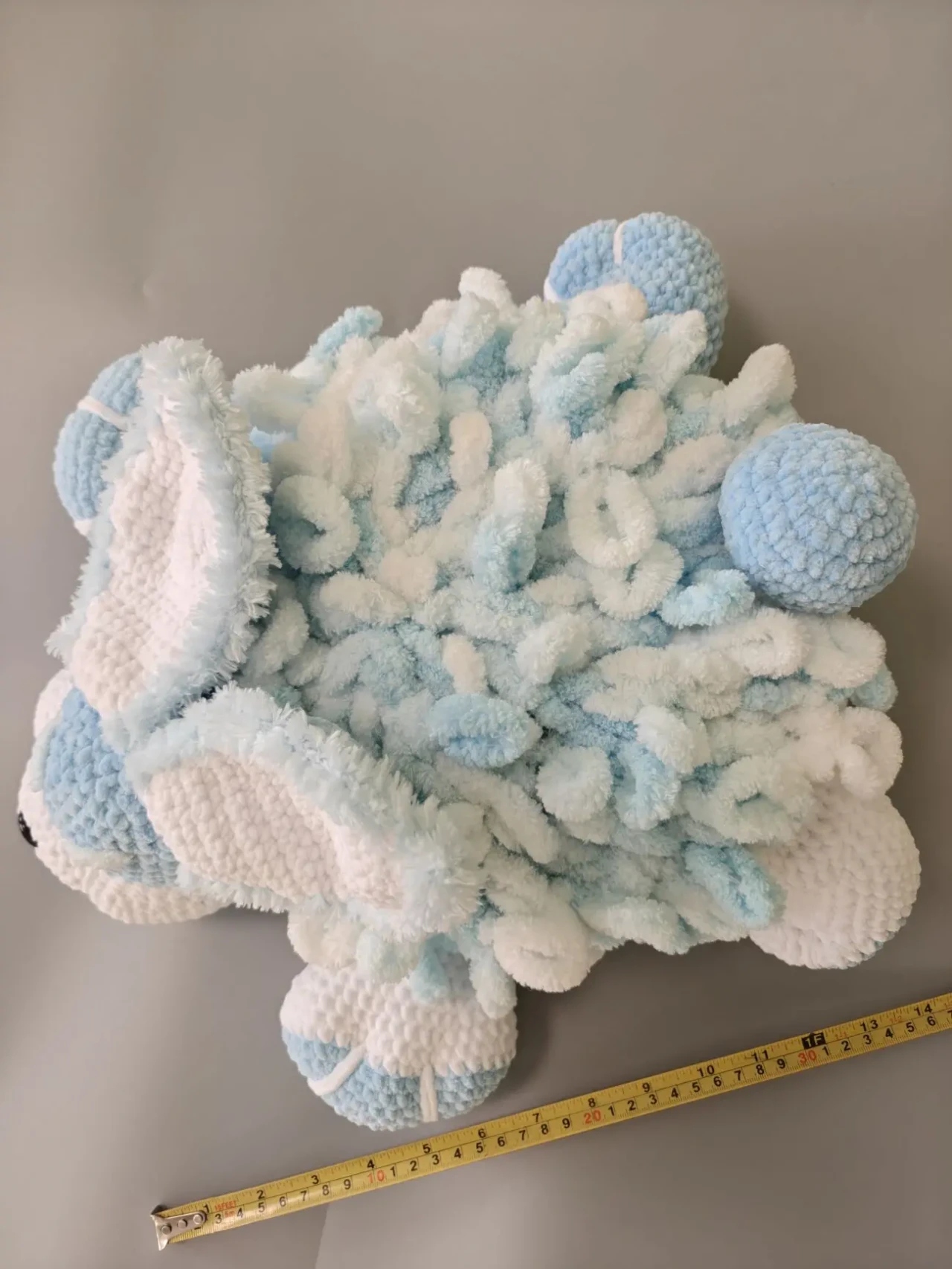 Іграшка  Зайчик подушка  м'яка в'язана ручна робота 3