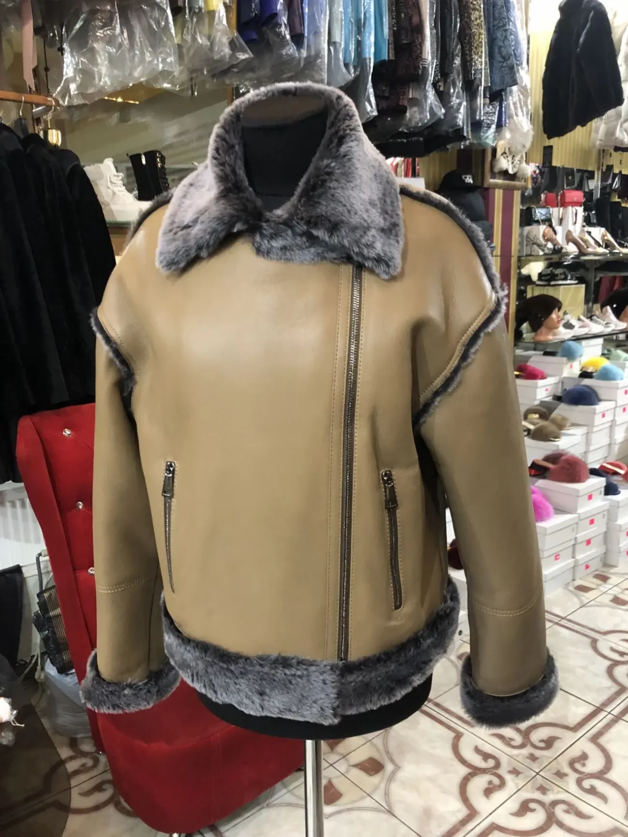 Дублянка коротка пілот,рижа,оливкова,автоледі 6