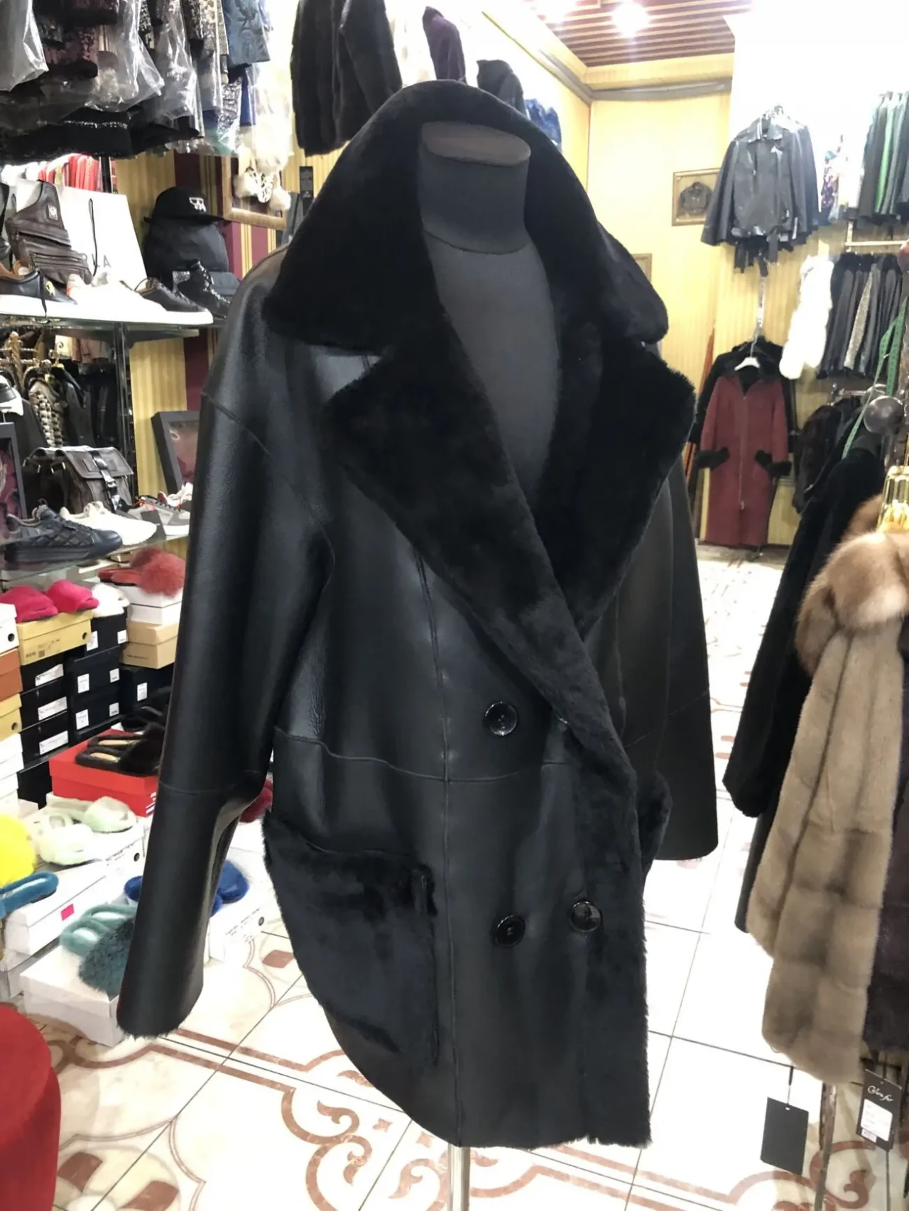 Двостороння дублянка,сучасний піджак на гудзики 3