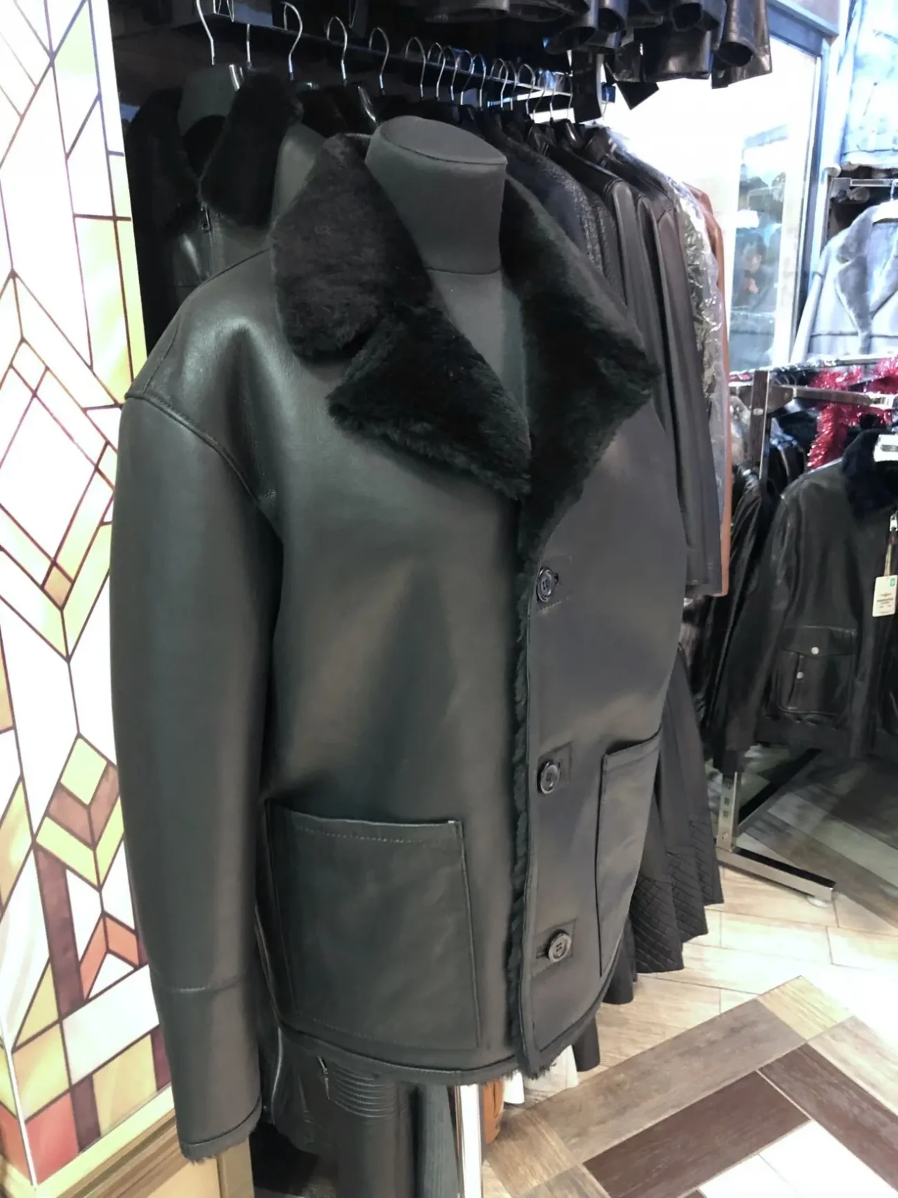 Жіночі дублянки,піджаки,на гудзики чорні 6