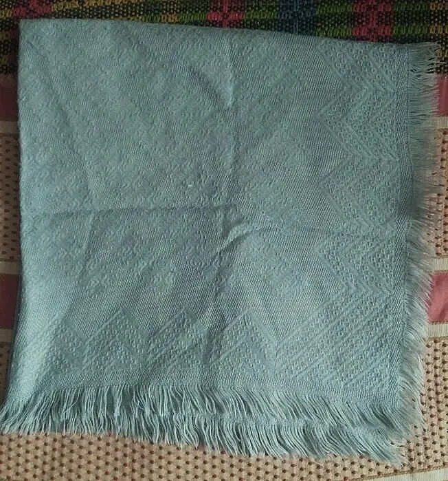 Платок хустка шерстяной с бахромой, приятный серый цвет,  раритет 7