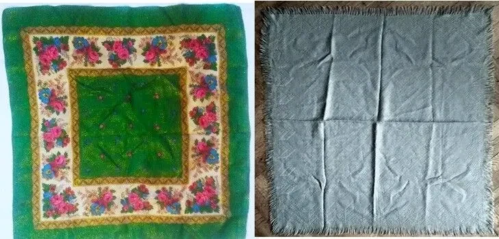 Платок хустка шерстяной с бахромой, приятный серый цвет,  раритет 9