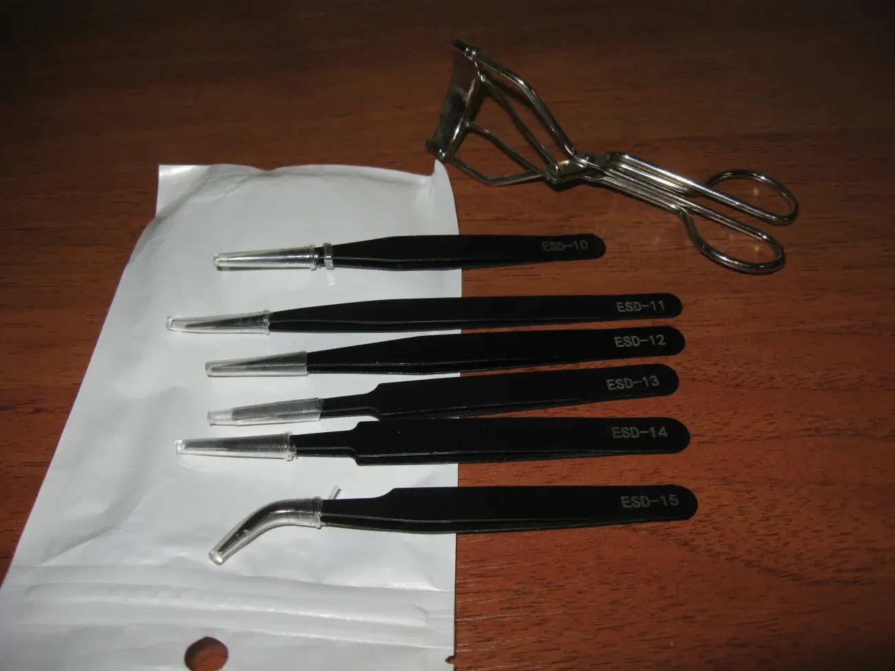 Набір пінцетів і щипчики для вій, все нове 2