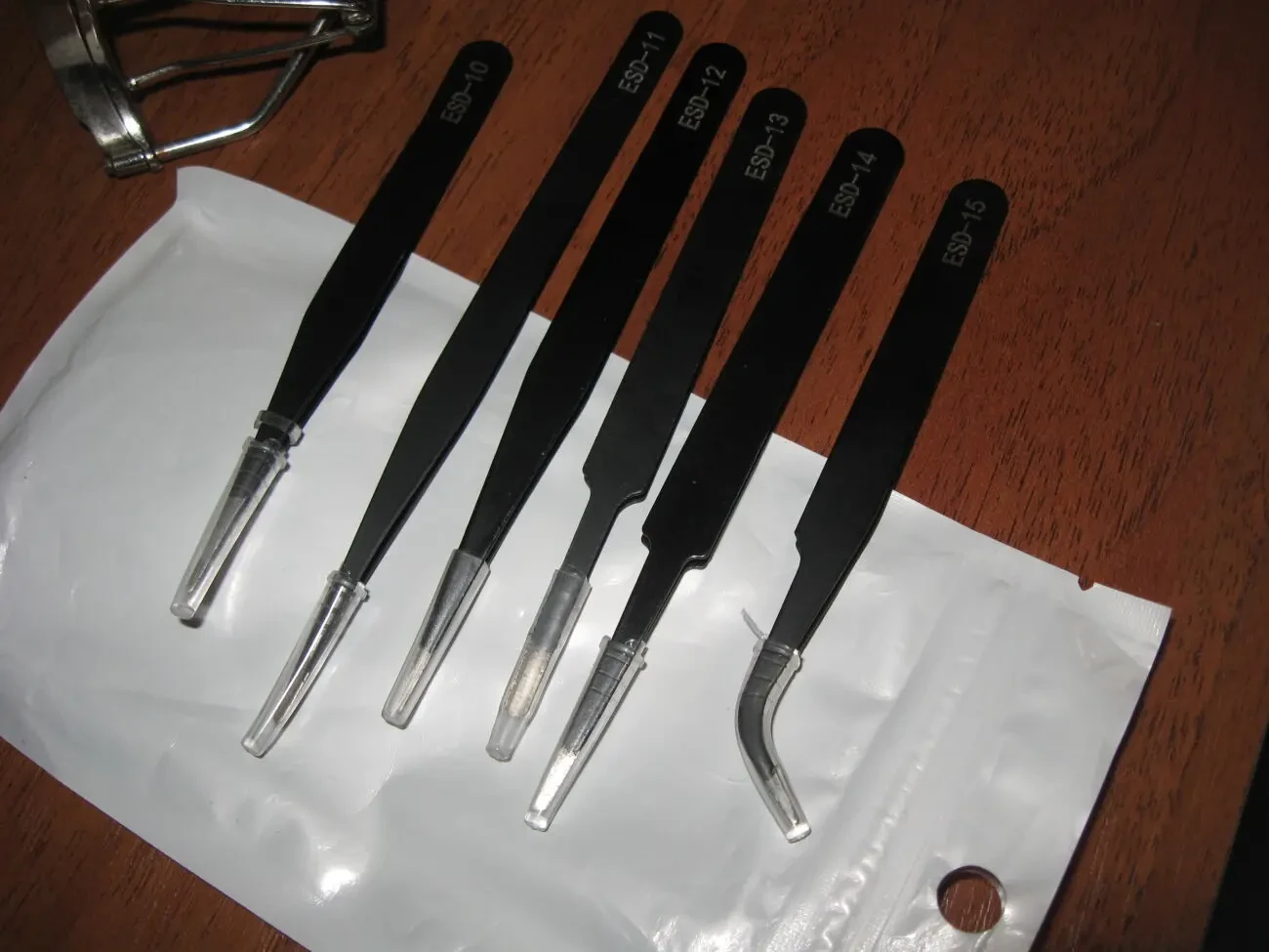 Набір пінцетів і щипчики для вій, все нове 3