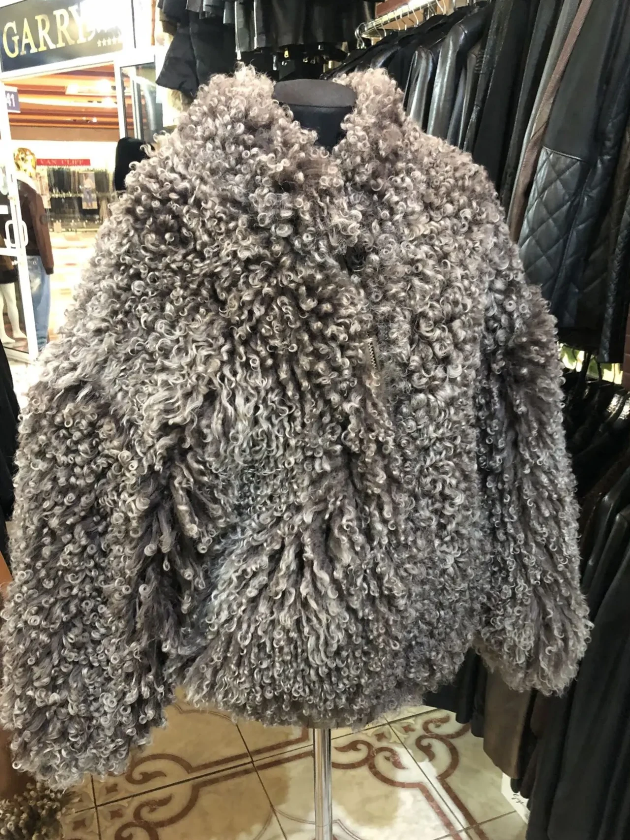 Тіградо двостороння шуба-бомбер,беж 5