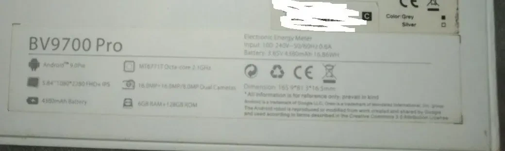 Смартфон Blackview bv9700 pro 6/128GB 8