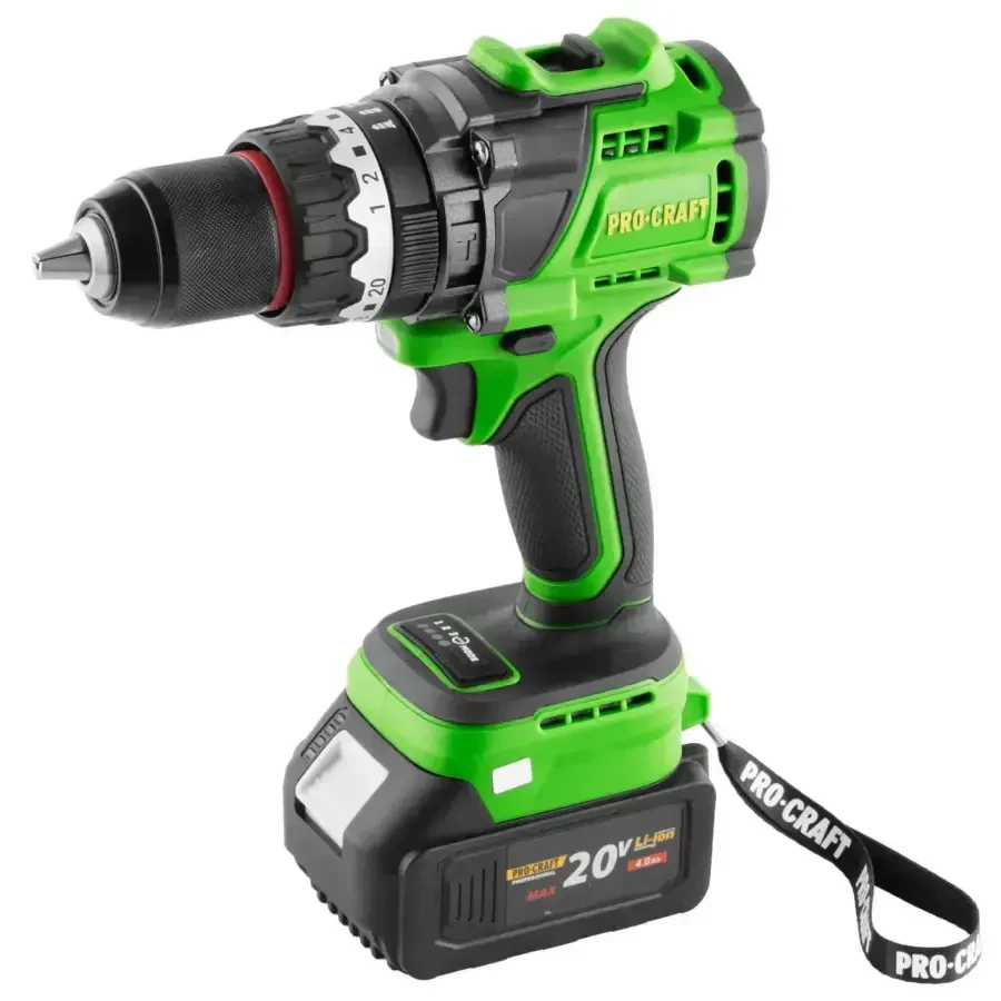Акумуляторний шуруповерт Procraft PA18ProBL-1B-C (с 1 акб и зу) Кейс 10