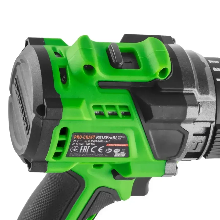 Акумуляторний шуруповерт Procraft PA18ProBL-1B-C (с 1 акб и зу) Кейс 6