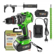 Акумуляторний шуруповерт Procraft PA18ProBL-1B-C (с 1 акб и зу) Кейс