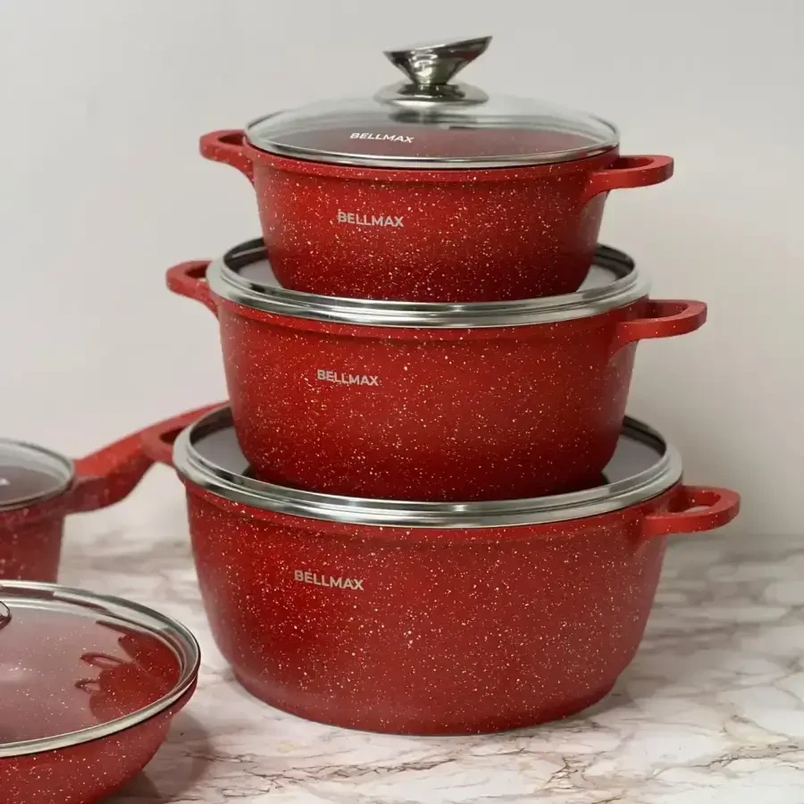 Набір посуду з гранітним покриттям BellMax BM-305 з 12 предметів 5