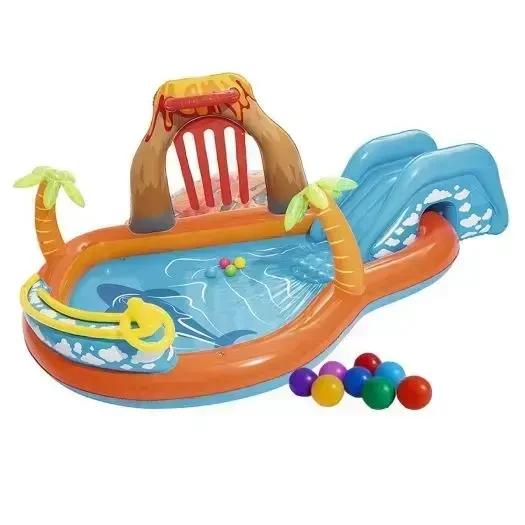 Надувний ігровий центр Bestway 53069 Лагуна з гіркою та кульками