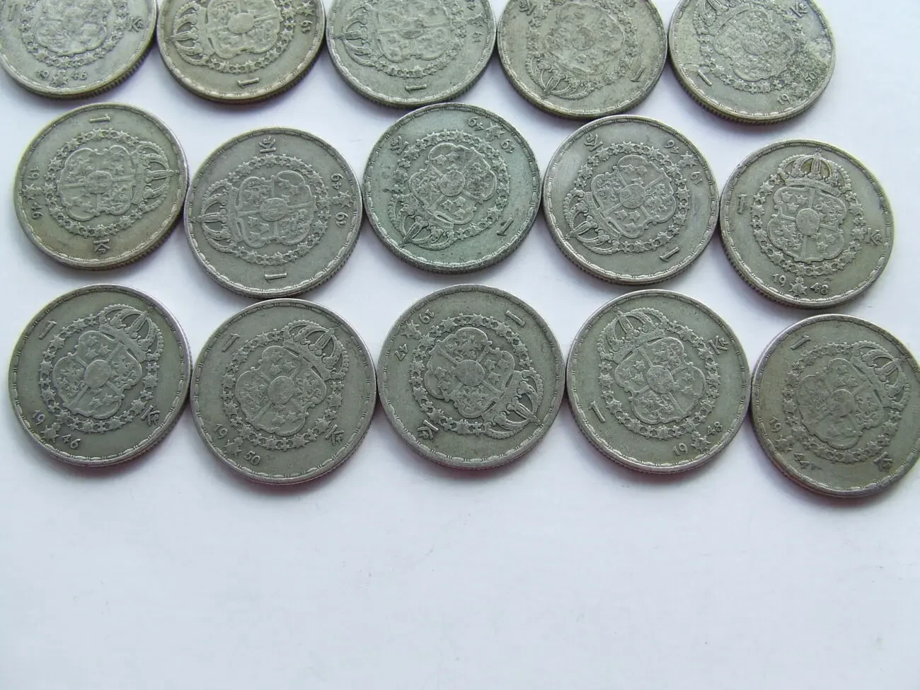 Серебро кроны Шведские 15 шт вес 104 грамм. 1946 -66 гг. 4