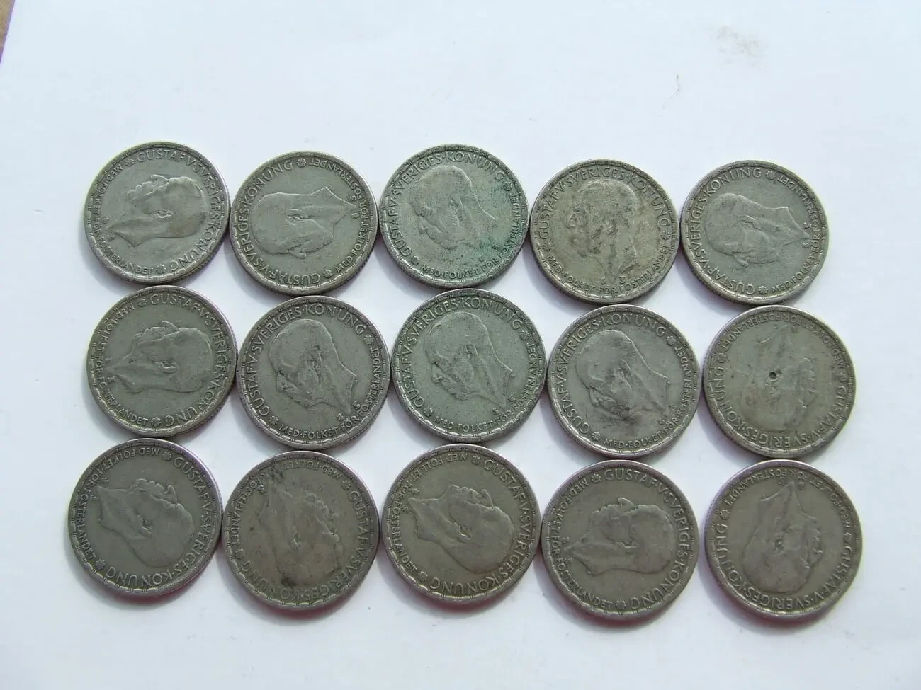 Серебро кроны Шведские 15 шт вес 104 грамм. 1946 -66 гг. 6