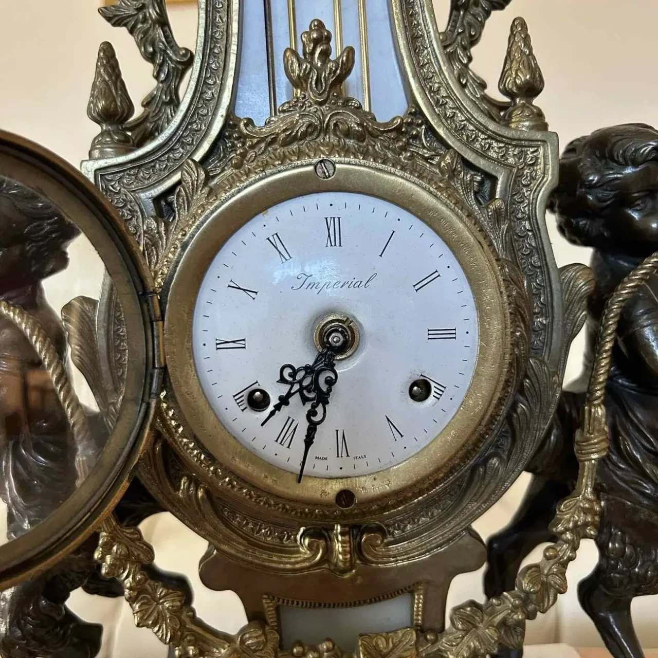 Годинник з канделябрами антикваріат Італія 4