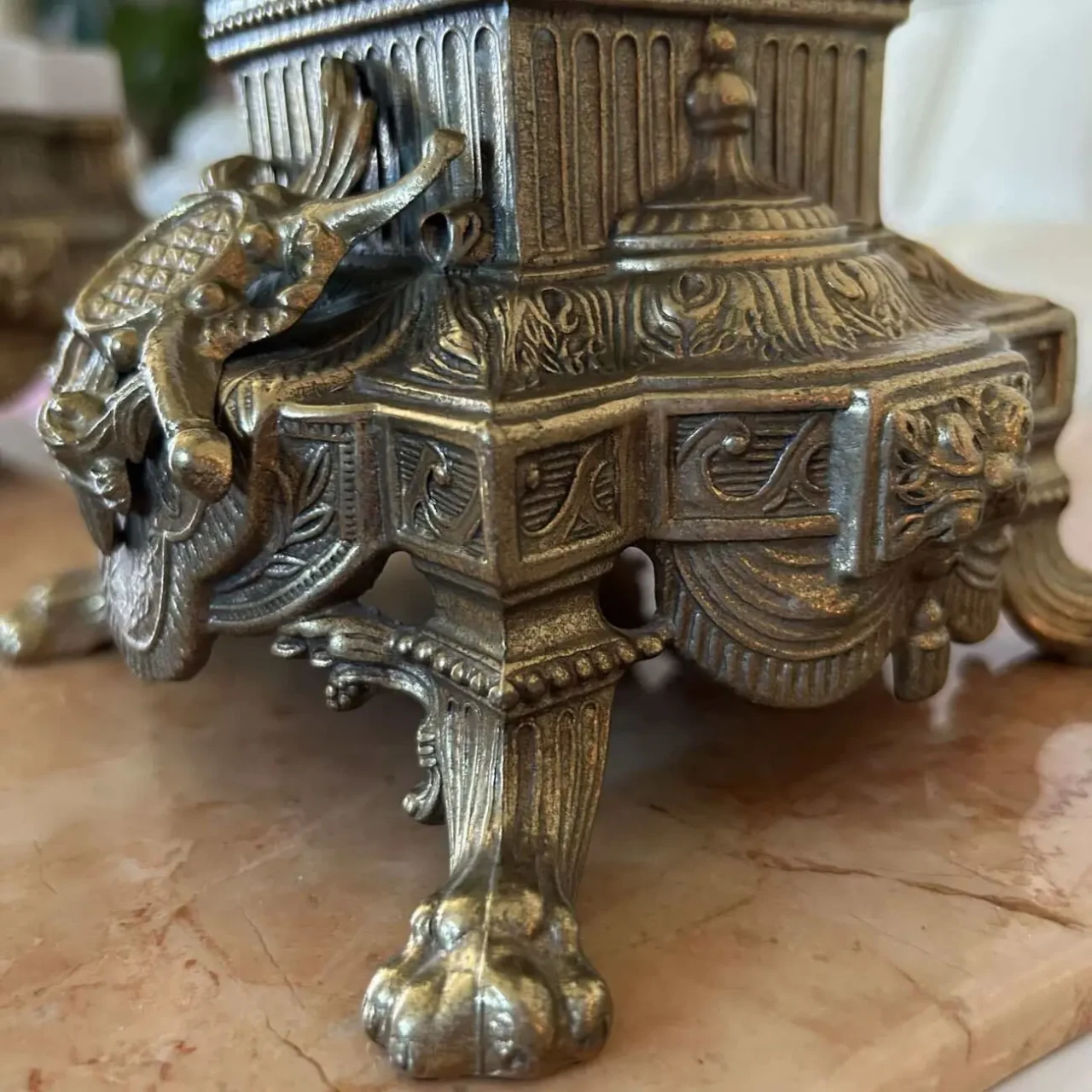 Годинник з канделябрами антикваріат Італія 7