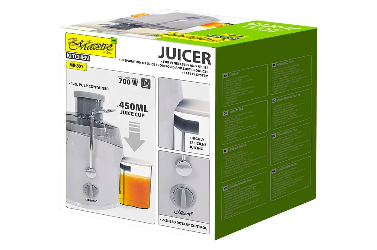 Соковижималка Maestro - 700Вт x 1200мл 3