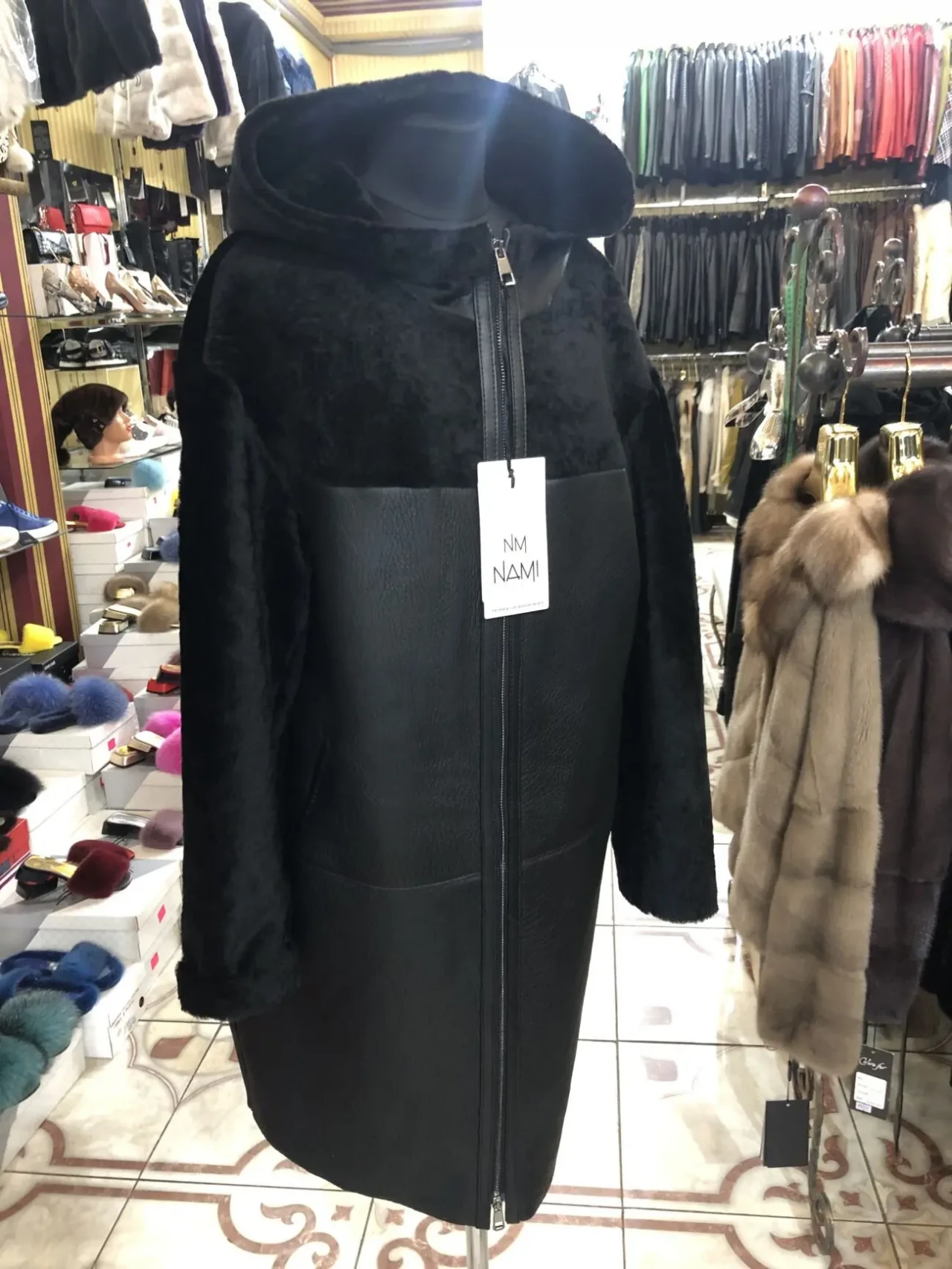 Дублянки сучасні з капюшоном,овчина,норка 5