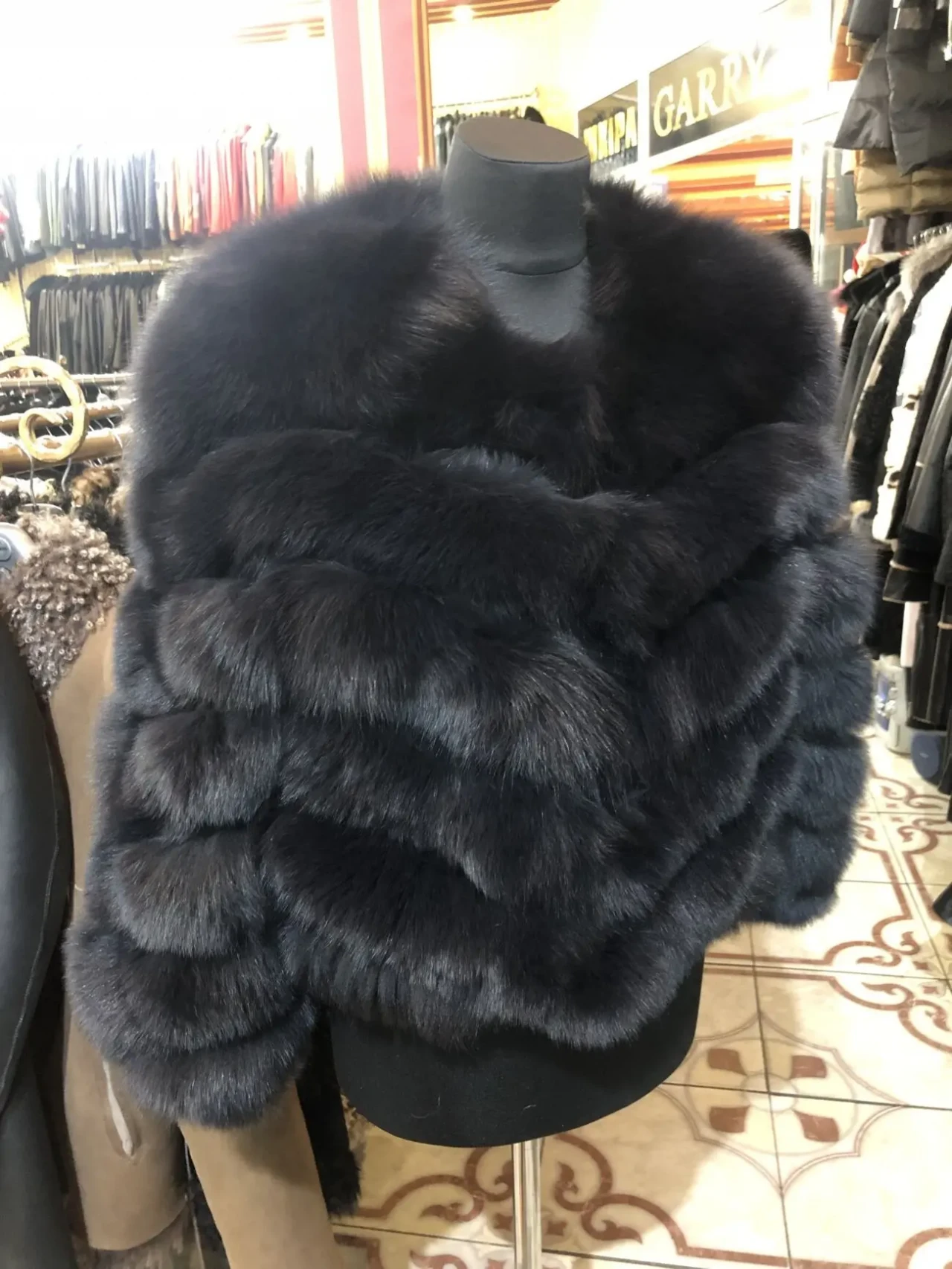 Шуби песець та тіградо чорні,преміум 2