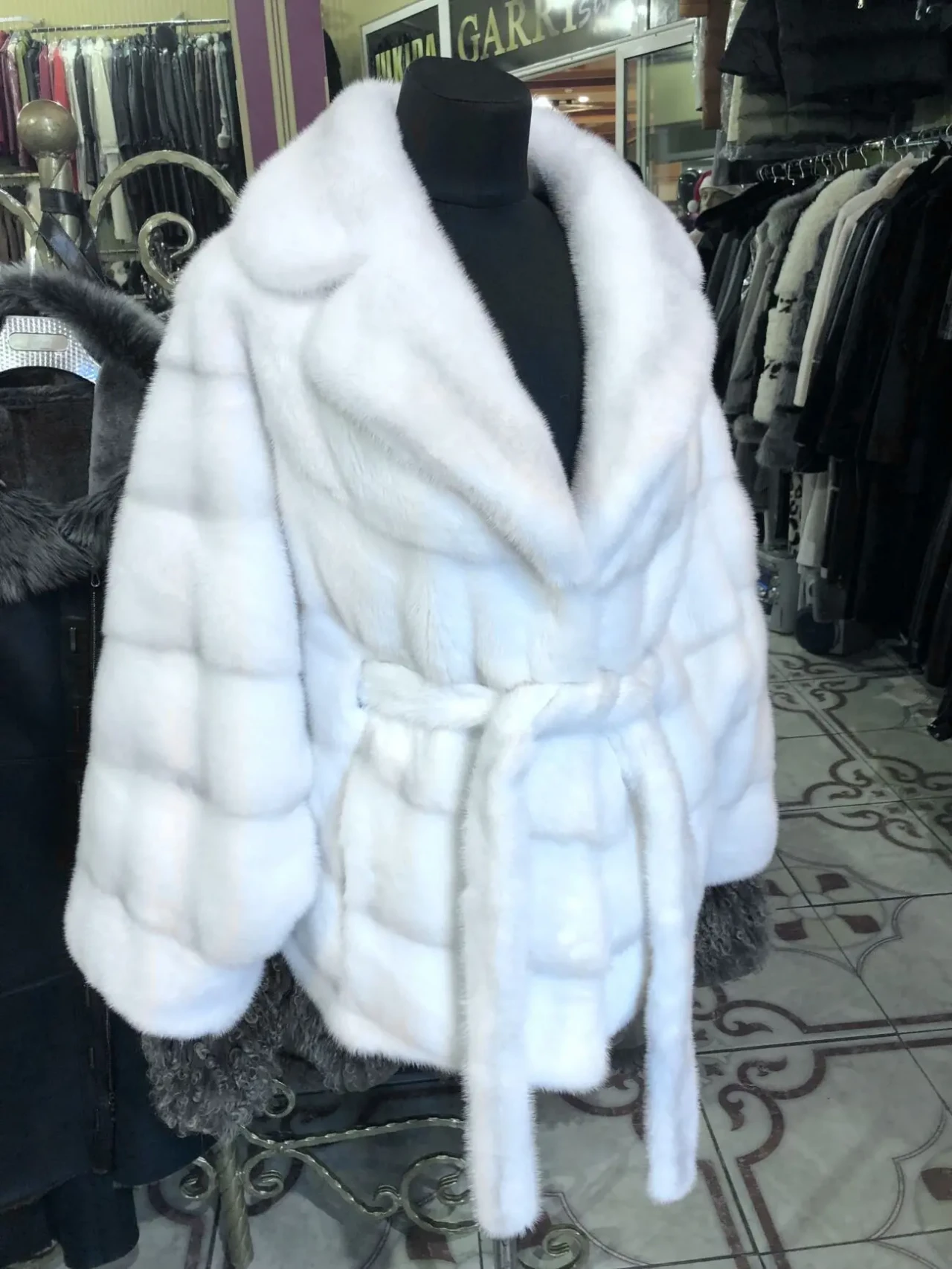 Норкова шуба паркетка англійський комір,автоледі 4