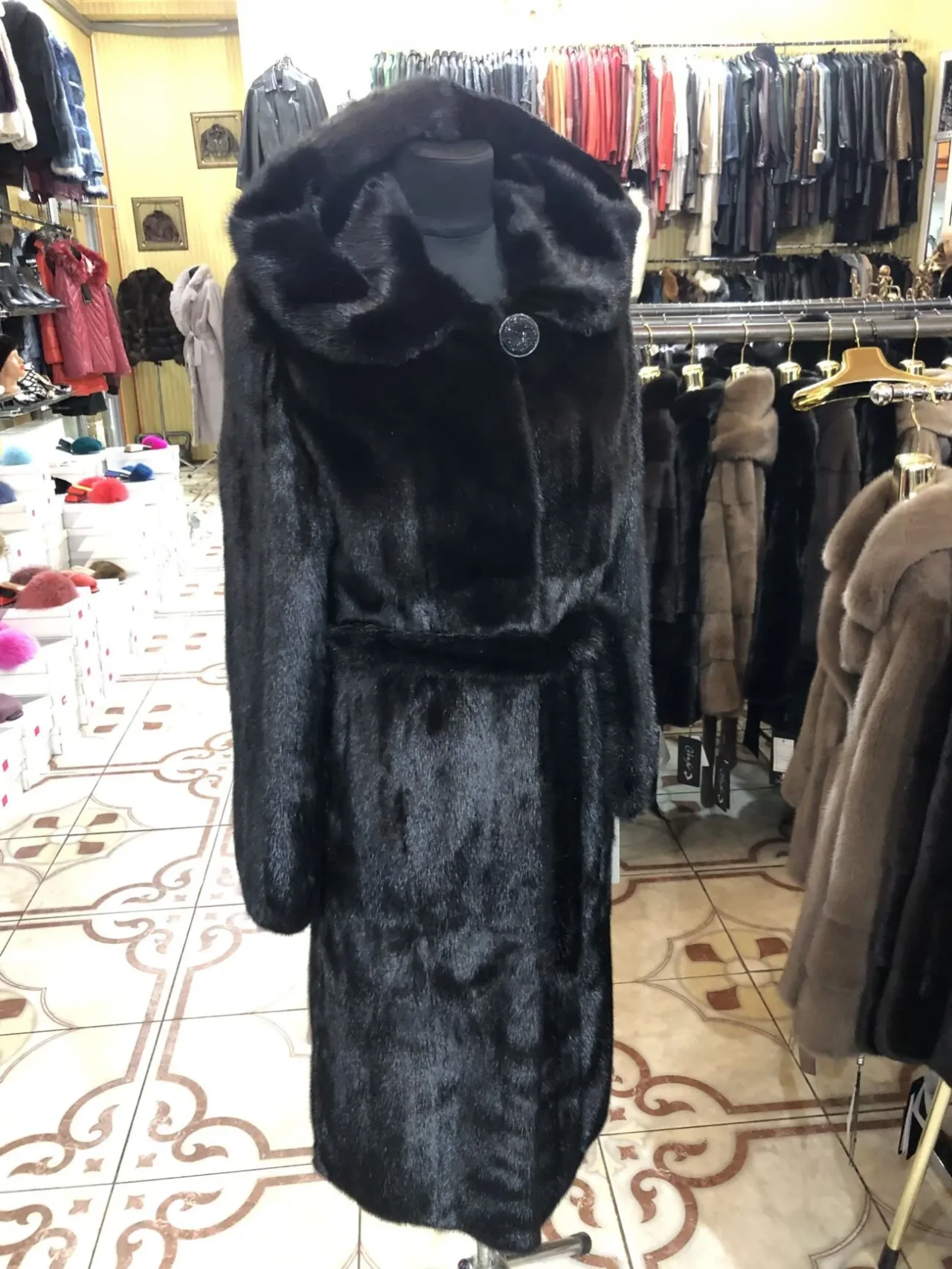 Норкова шуба довга максі,шанель,капюшон 4