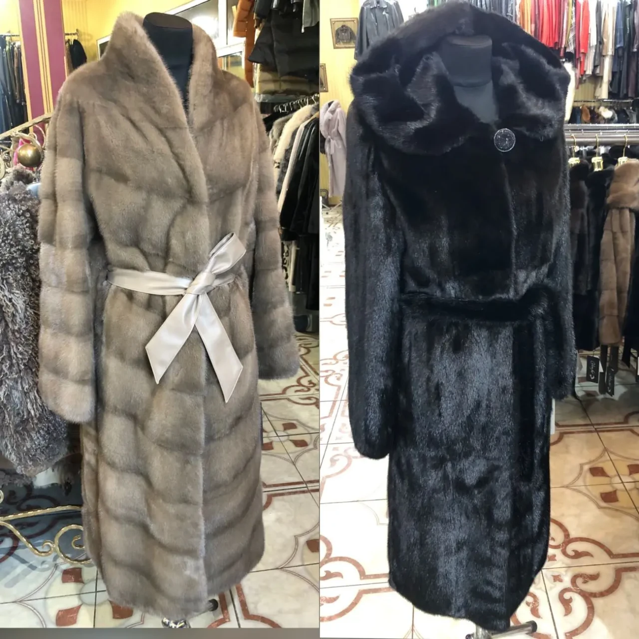 Норкова шуба довга максі,шанель,капюшон