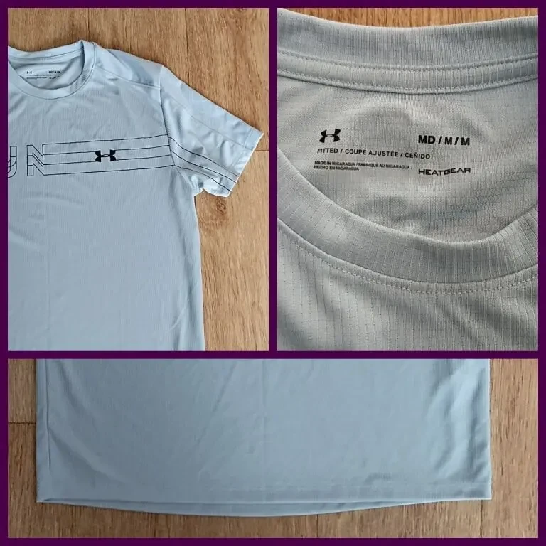 Under Armour Спортивная мужская футболка серая М 9