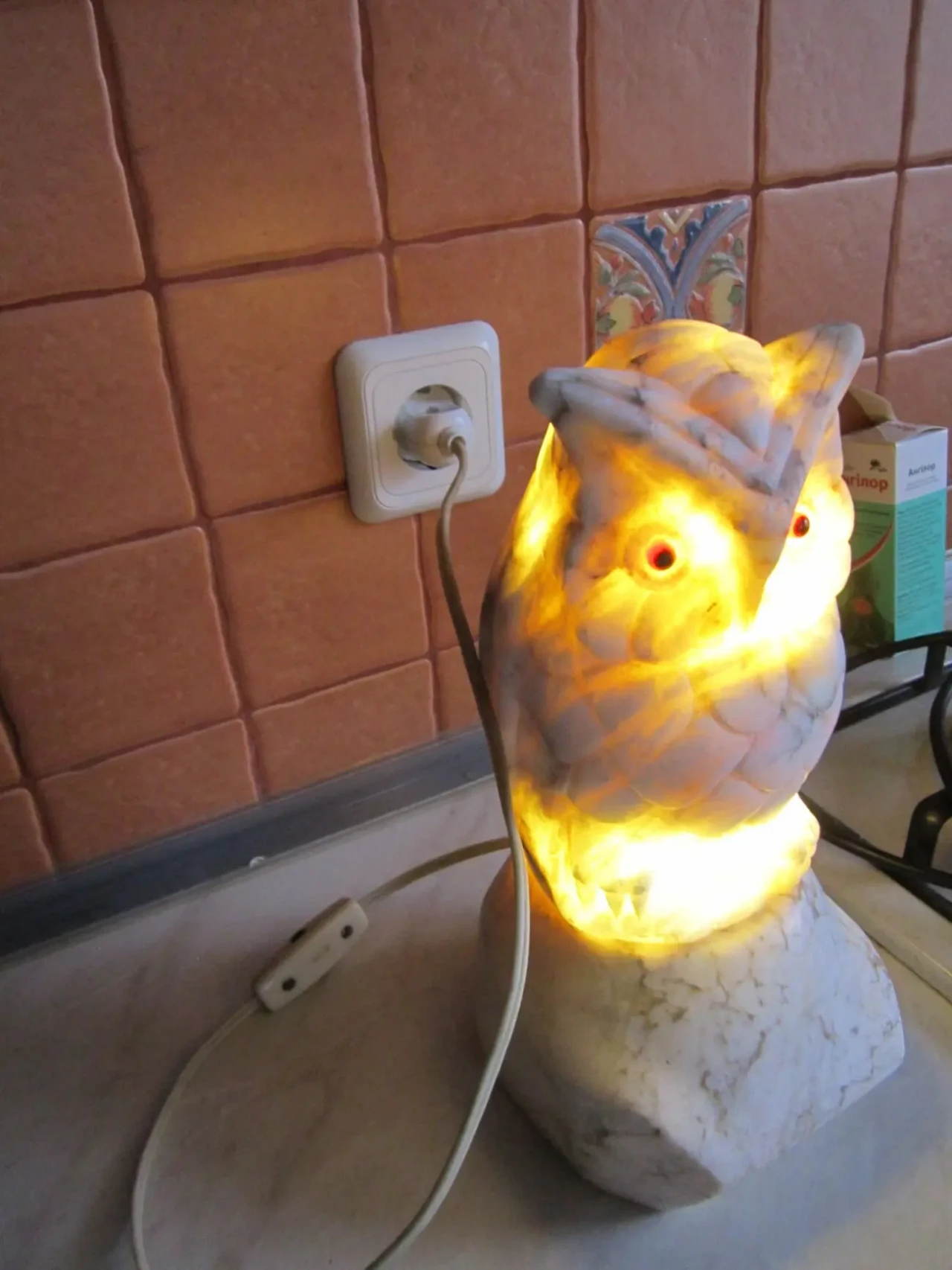 Настольный светильник СОВА Камень. СССР 10