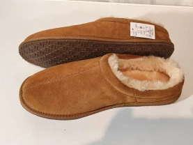 Коричневі тапочки з натурального замшу нові