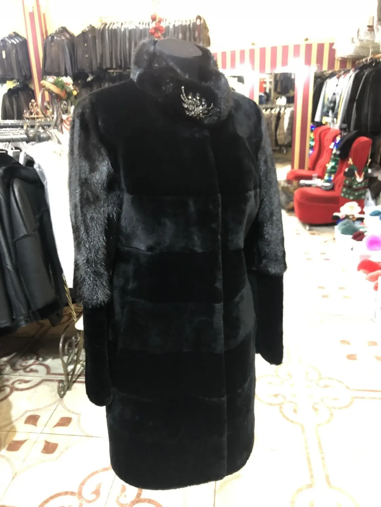 Шуба мутон,з норкою,рукав укорочується 3