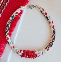 Прикраса із бісеру кольє-джгут Диво